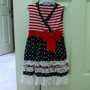 Ruffles by Tutu and Lulu flag dress sz 6-7Y